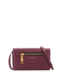 Gotham Leather Wallet-On-Strap, Iris