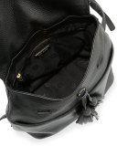 Thea Mini Leather Backpack, Black