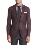 Dustin Check Two-Button Sport Coat, Lavender/Brown