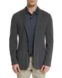 Double-Knit Two-Button Blazer