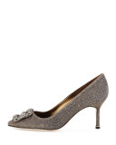 Hangisi Glitter Fabric 70mm Pump, Bronze