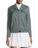 Linen-Blend Utility Jacket, Army
