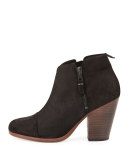 Margot Leather Ankle Bootie, Black