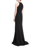 Chiffon Toga Gown, Black