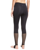Vertex Mesh Stirrup Leggings, Black