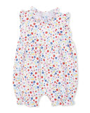 Strawberry Delight Overall Playsuit, Red/White, Size 3-18 Months