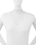 Zahara Golden Choker Necklace with White Sapphires