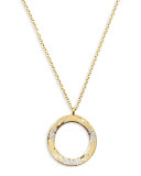 18K Glamazon Wavy Diamond Circle Necklace