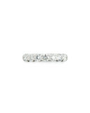 Half-Diamond Band Ring in 18K White Gold, 1.47 tdcw