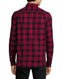 Check Long-Sleeve Shirt, Red