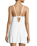 Lace-Cup Chemise Nightgown, White