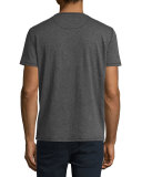 Raw-Pocket Crewneck T-Shirt, Heather Charcoal