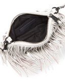 Finn Fringe Crossbody Bag, Light Gray
