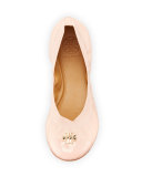 Jolie Logo Ballerina Flat, Clay Pink
