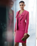 Ruffled One-Button Jacket W/ Dress