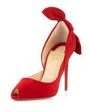 Barbara Knot-Heel Red Sole Pump, Oeillet