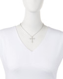 Large CZ Cross Pendant Necklace