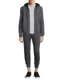 Textured Knit Drawstring Jogger Pants, Black