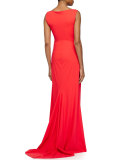 Opera V-Neck Knotted Gown