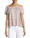 Morallis Off-the-Shoulder Top, Pink