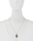 18K Rock Candy Double-Wire Cluster Pendant Necklace in Midnight Rain