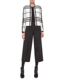 Ruched Turtleneck Top, Black