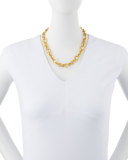 Coronation 24k Gold Plate Small Necklace, 18"L