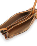 Gold Visetos Crossbody Bag, Cognac
