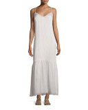 Morin Striped Camisole Maxi Dress, Chalk/Navy