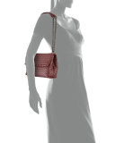 Olimpia Medium Intrecciato Shoulder Bag, Wine