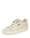 Clyde Basket Jeweled Sneaker, Whisper White