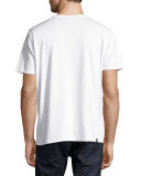 8-Bit Sneaker Graphic T-Shirt, White/Navy