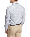 Kyoto Garden Check Sport Shirt, Light Blue
