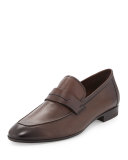 Lorenzo Calfskin Leather Loafer, Brown