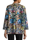 Easy-Fitting Fantasia Topper Jacket, Black/Multi