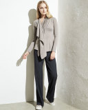Cashmere Zip-Front Cardigan