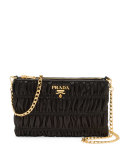 Napa Gaufre Chain Shoulder Bag, Black (Nero)