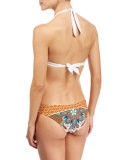 Persian Dance Printed Halter Swim Top, Available in D Cup