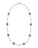 18k Black Gold Tahitian Pearl & Diamond Necklace