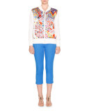 Mid-Rise Cropped Pants, Lapiz