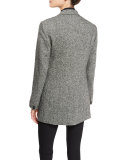 Ronin Wool-Blend Blazer, Black/White