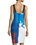 Lou Lou Sleeveless Abstract Dress, Multi Colors