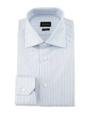 Slim-Fit Striped Trofeo Dress Shirt, White