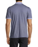 Short-Sleeve Quarter-Zip Polo Shirt, Lilac