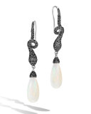 Legends Cobra Black Sapphire & Opal Drop Earrings