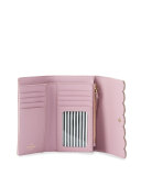 lily avenue kieran patent wallet, porcini/rose taupe