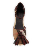 Abbingdon Tassel Espadrille Flat, Bordeaux