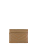 Monogram Matelassé Leather Card Case, Beige