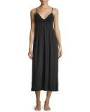 V-Neck Long Gown, Black