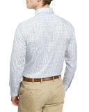 Pacific Plaid Long-Sleeve Sport Shirt, Blue
